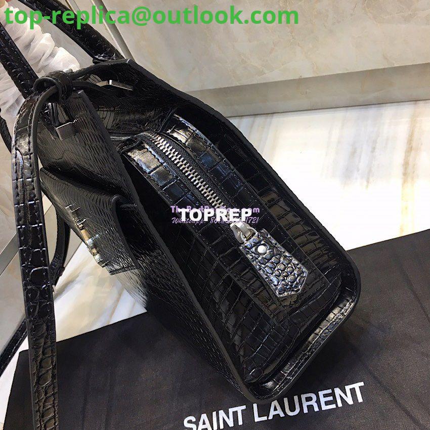 Replica Saint Laurent YSL Uptown Small Tote In Uptown Small Tote In Shiny Crocodile-embossed Leather 561203 Black 8 Replica Saint Laurent YSL Uptown Small Tote In Uptown Small Tote In Shiny Crocodile-embossed Leather 561203 Black 8