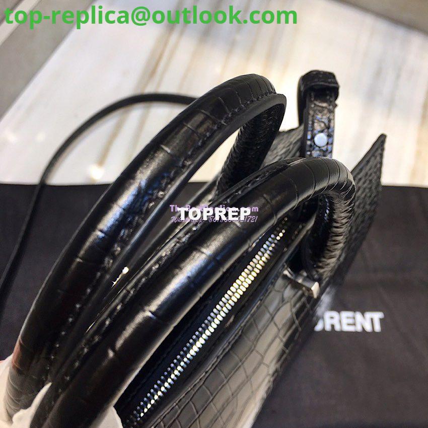 Replica Saint Laurent YSL Uptown Small Tote In Uptown Small Tote In Shiny Crocodile-embossed Leather 561203 Black 9 Replica Saint Laurent YSL Uptown Small Tote In Uptown Small Tote In Shiny Crocodile-embossed Leather 561203 Black 9