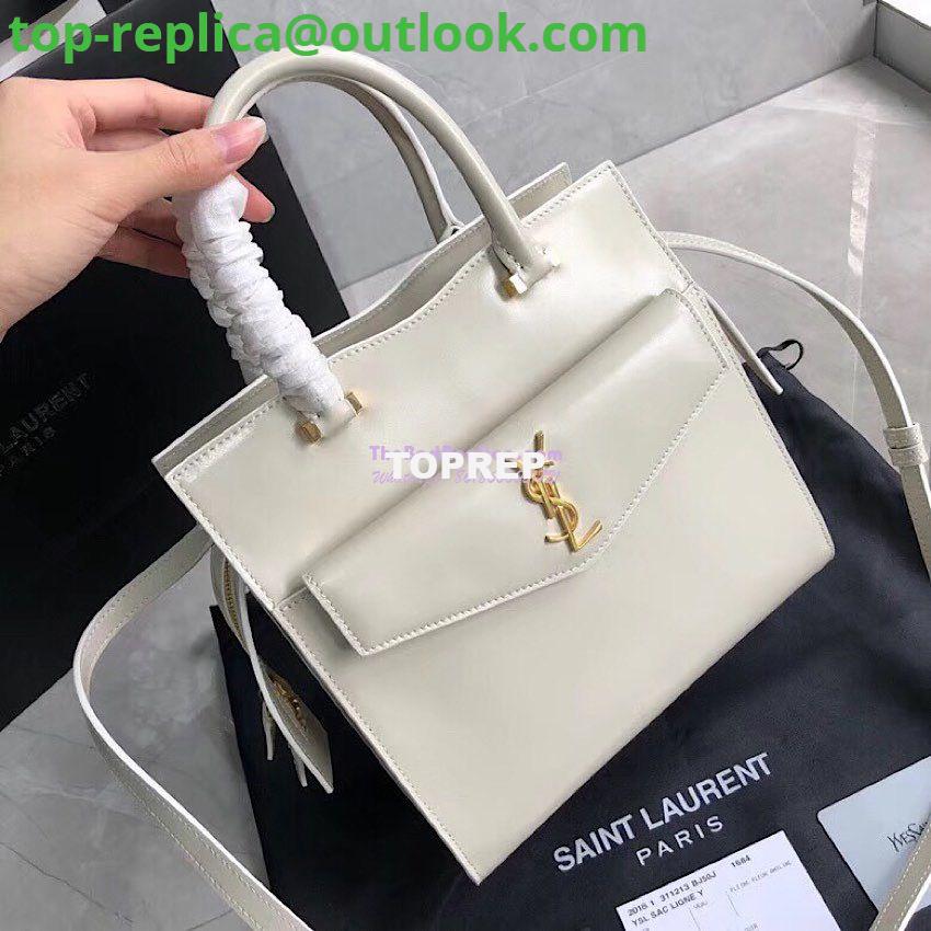 Replica Saint Laurent YSL Uptown Small Tote In Shiny Smooth Leather 561203 Blanc 2 Replica Saint Laurent YSL Uptown Small Tote In Shiny Smooth Leather 561203 Blanc 2