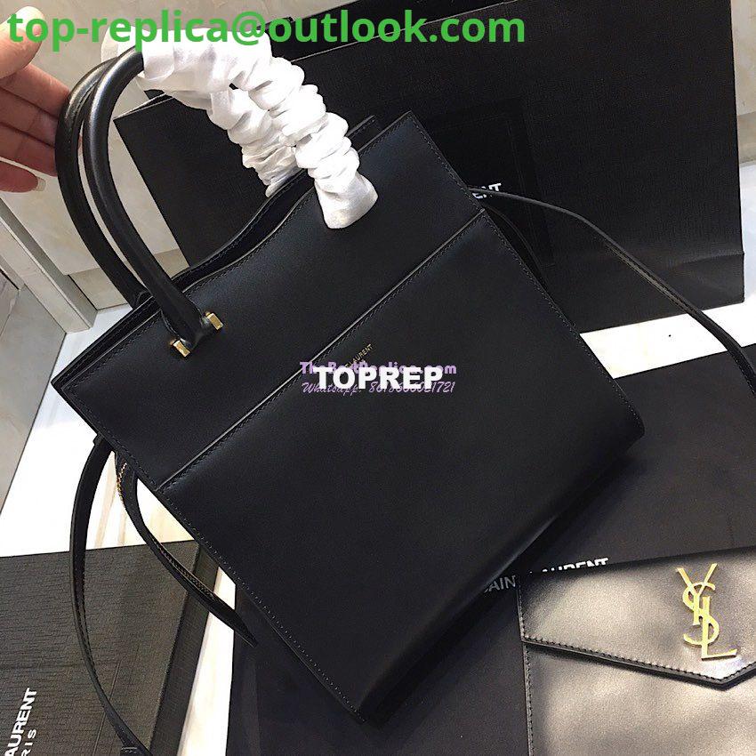 Replica Saint Laurent YSL Uptown Small Tote In Shiny Smooth Leather 561203 Black 2 Replica Saint Laurent YSL Uptown Small Tote In Shiny Smooth Leather 561203 Black 2
