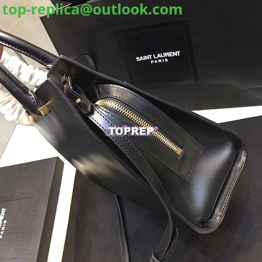 Replica Saint Laurent YSL Uptown Small Tote In Shiny Smooth Leather 561203 Black 4 Replica Saint Laurent YSL Uptown Small Tote In Shiny Smooth Leather 561203 Black 4