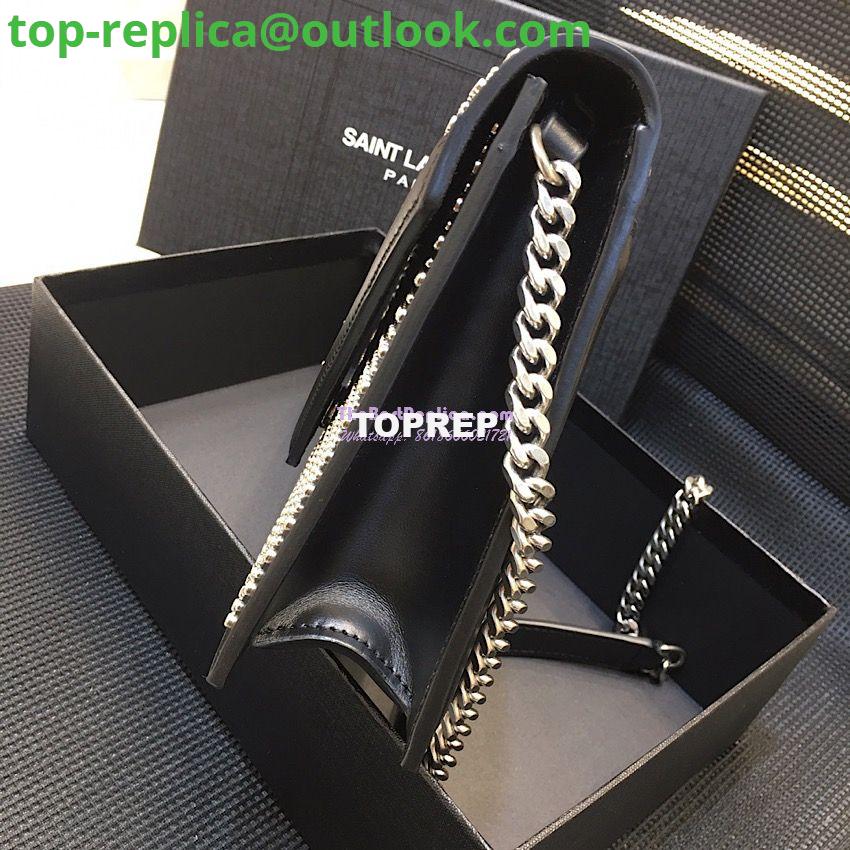 Replica Saint Laurent YSL Le Sept Stud Chain Bag in black leather 4 Replica Saint Laurent YSL Le Sept Stud Chain Bag in black leather 4