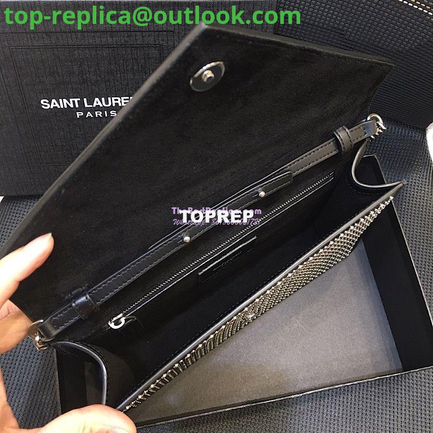 Replica Saint Laurent YSL Le Sept Stud Chain Bag in black leather 5 Replica Saint Laurent YSL Le Sept Stud Chain Bag in black leather 5