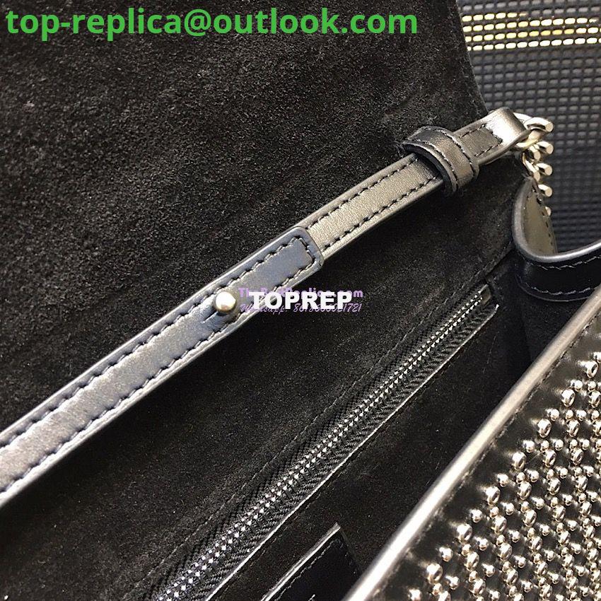 Replica Saint Laurent YSL Le Sept Stud Chain Bag in black leather 6 Replica Saint Laurent YSL Le Sept Stud Chain Bag in black leather 6