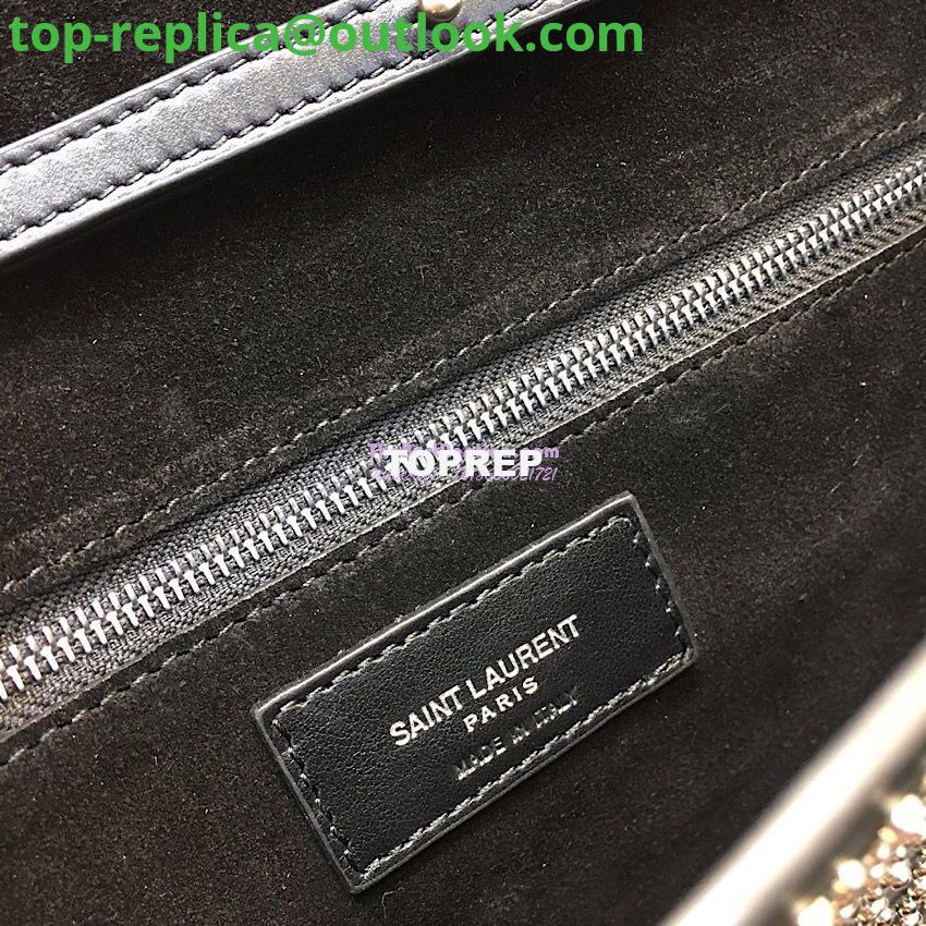 Replica Saint Laurent YSL Le Sept Stud Chain Bag in black leather 7 Replica Saint Laurent YSL Le Sept Stud Chain Bag in black leather 7