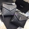 Replica Saint Laurent YSL Le Sept Stud Chain Bag in black leather 11