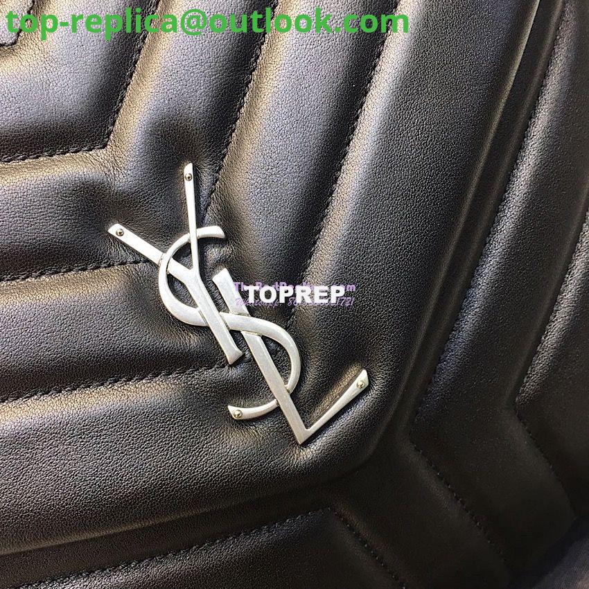 Replica Saint Laurent YSL LouLou Leather Top Handle Bag Black 4 Replica Saint Laurent YSL LouLou Leather Top Handle Bag Black 4