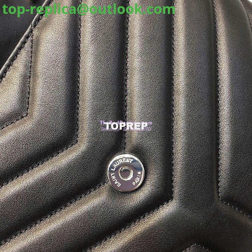 Replica Saint Laurent YSL LouLou Leather Top Handle Bag Black 8 Replica Saint Laurent YSL LouLou Leather Top Handle Bag Black 8