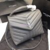 Replica Saint Laurent YSL LouLou Leather Top Handle Bag Black 10 Replica Saint Laurent YSL LouLou Leather Top Handle Bag Black 10