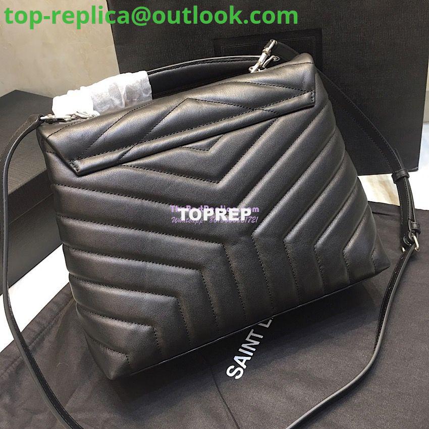 Replica Saint Laurent YSL LouLou Leather Top Handle Bag Black 9 Replica Saint Laurent YSL LouLou Leather Top Handle Bag Black 9