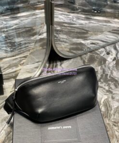 Replica YSL Saint Laurent Classic Belt Bag In Soft Black Leather 2