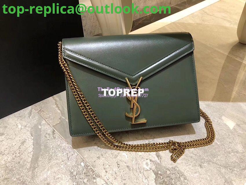 Replica YSL Saint Laurent Cassandra Monogram Clasp Bag In Smooth Leather Dark Green 2 Replica YSL Saint Laurent Cassandra Monogram Clasp Bag In Smooth Leather Dark Green 2