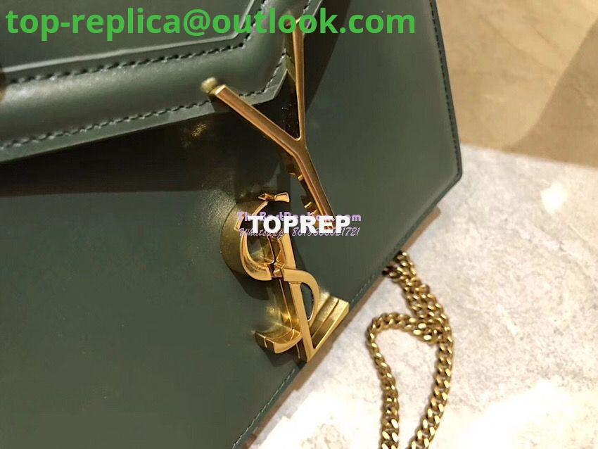 Replica YSL Saint Laurent Cassandra Monogram Clasp Bag In Smooth Leather Dark Green 4 Replica YSL Saint Laurent Cassandra Monogram Clasp Bag In Smooth Leather Dark Green 4