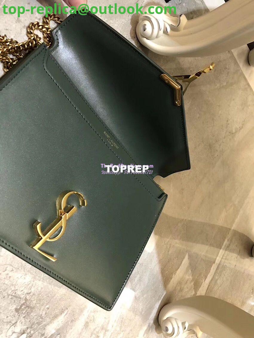 Replica YSL Saint Laurent Cassandra Monogram Clasp Bag In Smooth Leather Dark Green 6 Replica YSL Saint Laurent Cassandra Monogram Clasp Bag In Smooth Leather Dark Green 6