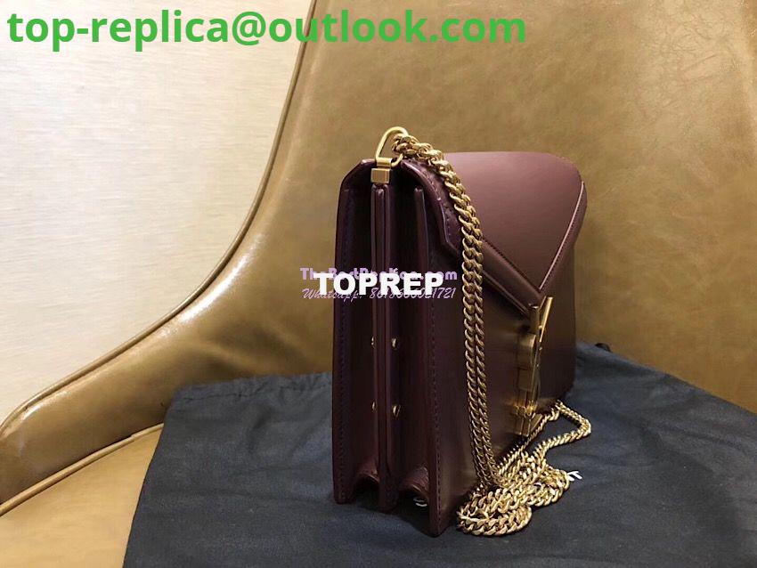 Replica YSL Saint Laurent Cassandra Monogram Clasp Bag In Smooth Leather Dark Red 3 Replica YSL Saint Laurent Cassandra Monogram Clasp Bag In Smooth Leather Dark Red 3