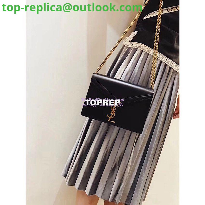 Replica YSL Saint Laurent Cassandra Monogram Clasp Bag In Smooth Leather Black 10 Replica YSL Saint Laurent Cassandra Monogram Clasp Bag In Smooth Leather Black 10