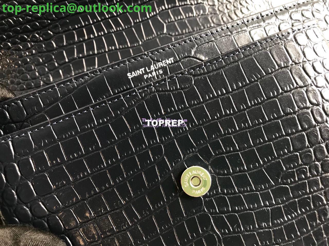 Replica YSL Saint Laurent Medium Sunset Monogram Dark Blue crocodile embossed bag 7 Replica YSL Saint Laurent Medium Sunset Monogram Dark Blue crocodile embossed bag 7