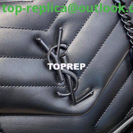 Replica YSL Saint Laurent Medium Loulou Bag In Black "Y" Matelassé Leather 459749 Black Hardware 5