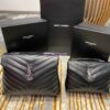 Replica YSL Saint Laurent Medium Sunset Monogram Black crocodile embossed bag Black Hardware 11