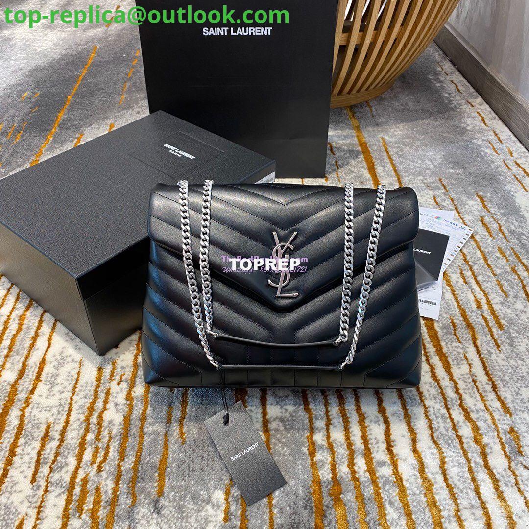 Replica YSL Saint Laurent Medium Loulou Bag In Black "Y" Matelassé Leather 459749 Silver Hardware 2 Replica YSL Saint Laurent Medium Loulou Bag In Black "Y" Matelassé Leather 459749 Silver Hardware 2