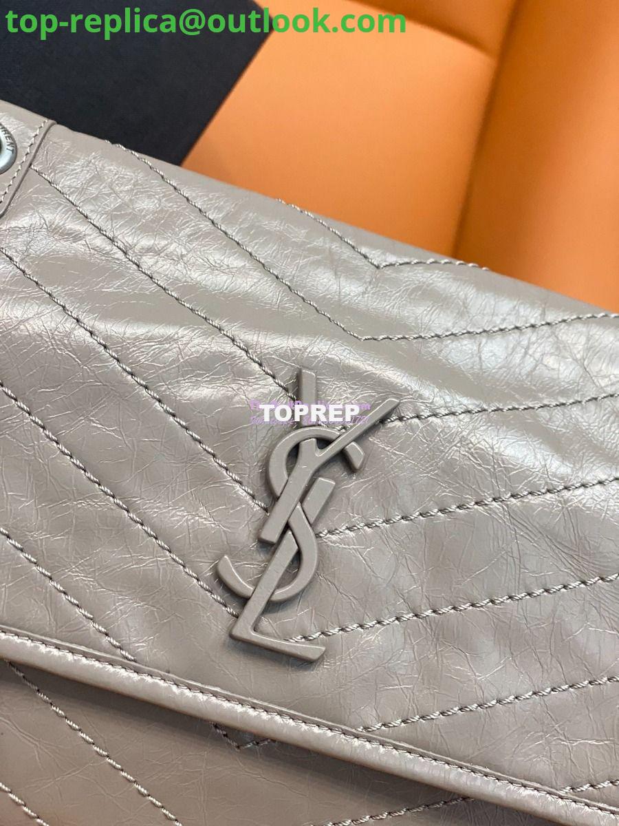 Replica YSL Saint Laurent Niki Chain Bag In Vintage Crinkled And Quilted Fog Leather 498894 3 Replica YSL Saint Laurent Niki Chain Bag In Vintage Crinkled And Quilted Fog Leather 498894 3