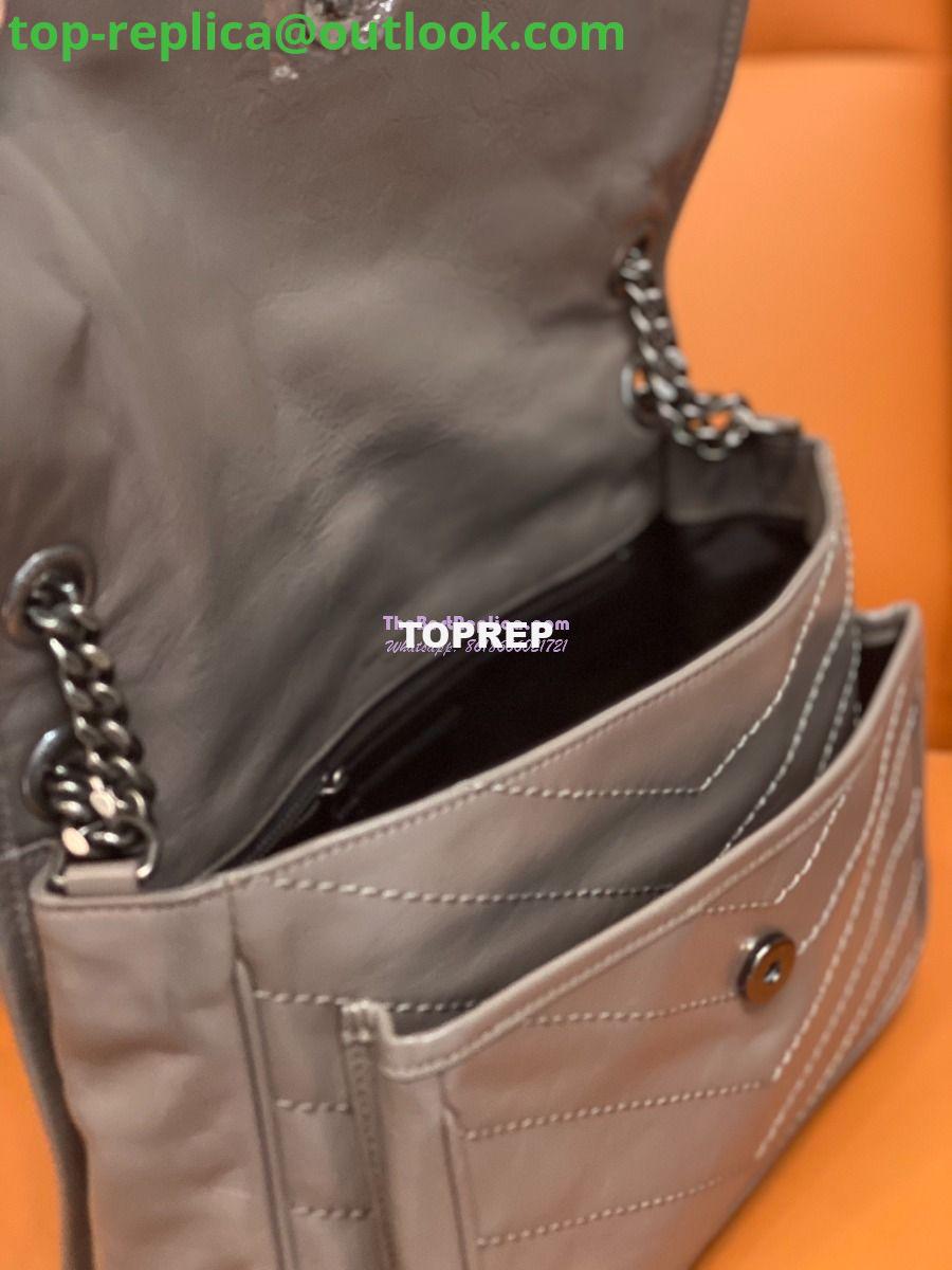 Replica YSL Saint Laurent Niki Chain Bag In Vintage Crinkled And Quilted Fog Leather 498894 4 Replica YSL Saint Laurent Niki Chain Bag In Vintage Crinkled And Quilted Fog Leather 498894 4