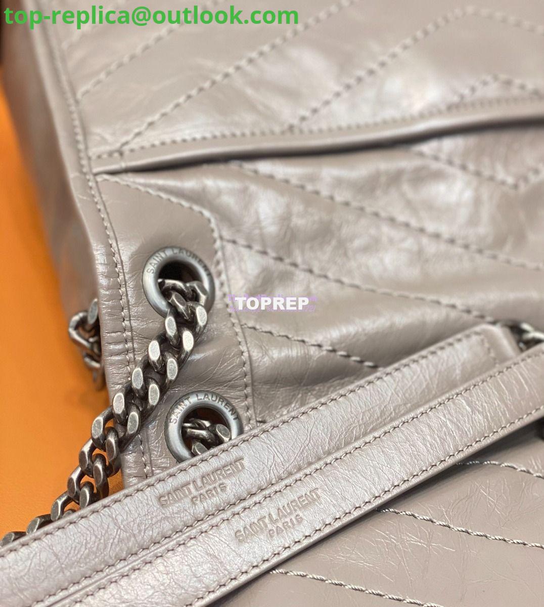 Replica YSL Saint Laurent Niki Chain Bag In Vintage Crinkled And Quilted Fog Leather 498894 6 Replica YSL Saint Laurent Niki Chain Bag In Vintage Crinkled And Quilted Fog Leather 498894 6
