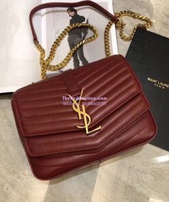 Replica YSL Saint Laurent Sulpice Small In Matelassé Leather Dark Red 2