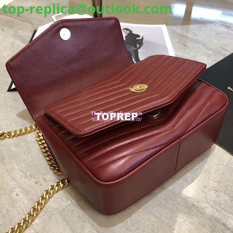 Replica YSL Saint Laurent Sulpice Small In Matelassé Leather Dark Red 9 Replica YSL Saint Laurent Sulpice Small In Matelassé Leather Dark Red 9