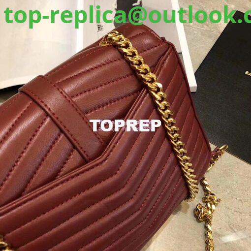 Replica YSL Saint Laurent Sulpice Small In Matelassé Leather Dark Red 11