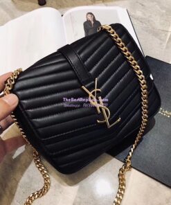 Replica YSL Saint Laurent Sulpice Small In Matelassé Leather Black