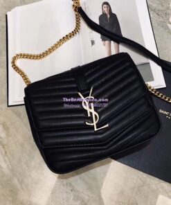 Replica YSL Saint Laurent Sulpice Small In Matelassé Leather Black 2