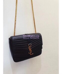 Replica YSL Saint Laurent Sulpice Medium In Matelassé Leather Black 2