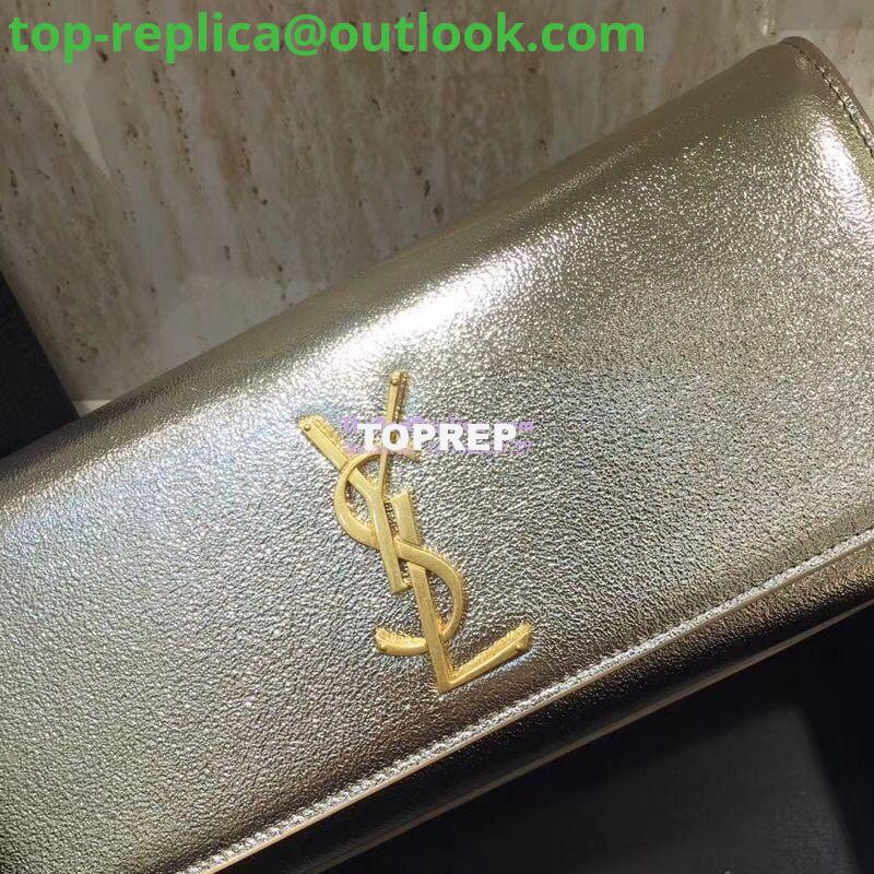 Replica YSL Saint Laurent Classic Monogram Clutch In Grain Metallic Leather Pale Gold 2 Replica YSL Saint Laurent Classic Monogram Clutch In Grain Metallic Leather Pale Gold 2