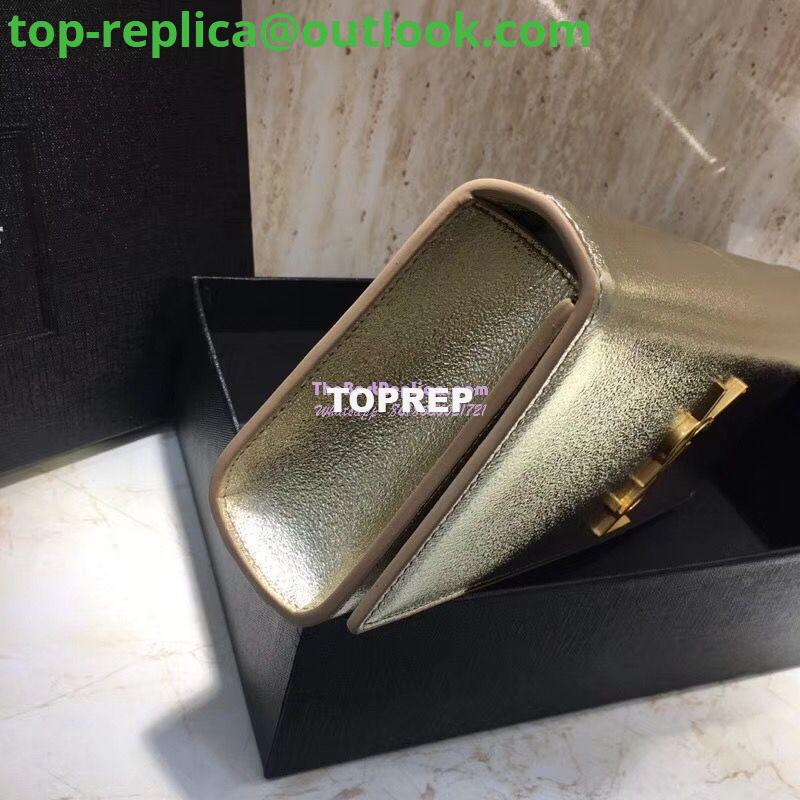 Replica YSL Saint Laurent Classic Monogram Clutch In Grain Metallic Leather Pale Gold 3 Replica YSL Saint Laurent Classic Monogram Clutch In Grain Metallic Leather Pale Gold 3