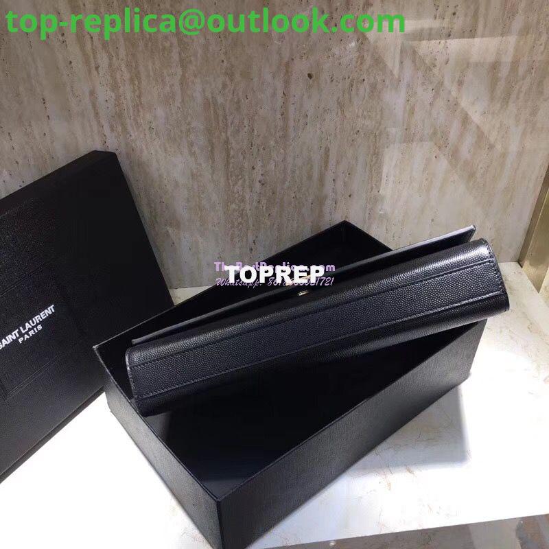 Replica YSL Saint Laurent Classic Monogram Saint Laurent Clutch In Black Grain De Poudre Textured Leather 8 Replica YSL Saint Laurent Classic Monogram Saint Laurent Clutch In Black Grain De Poudre Textured Leather 8
