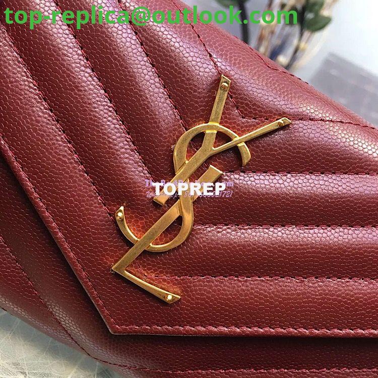 Replica YSL Saint Laurent Flap Wallet Textured Matelassé Leather 372264 Dark Red 2 Replica YSL Saint Laurent Flap Wallet Textured Matelassé Leather 372264 Dark Red 2