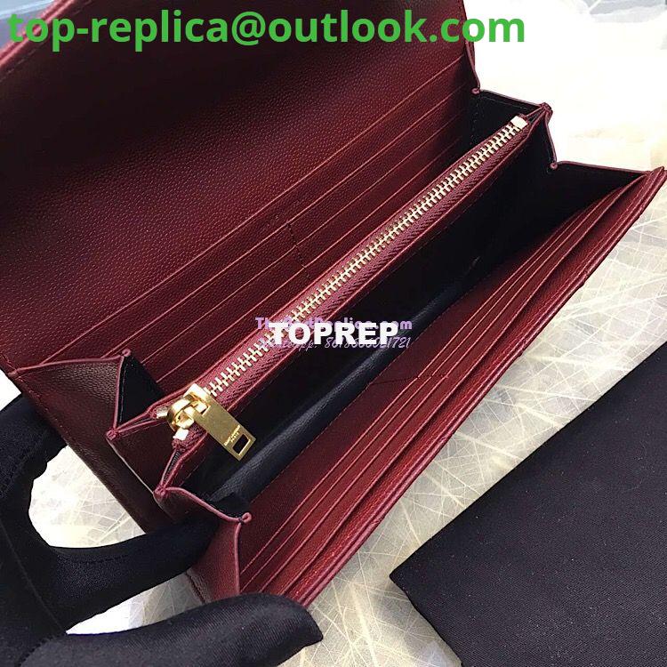Replica YSL Saint Laurent Flap Wallet Textured Matelassé Leather 372264 Dark Red 4 Replica YSL Saint Laurent Flap Wallet Textured Matelassé Leather 372264 Dark Red 4