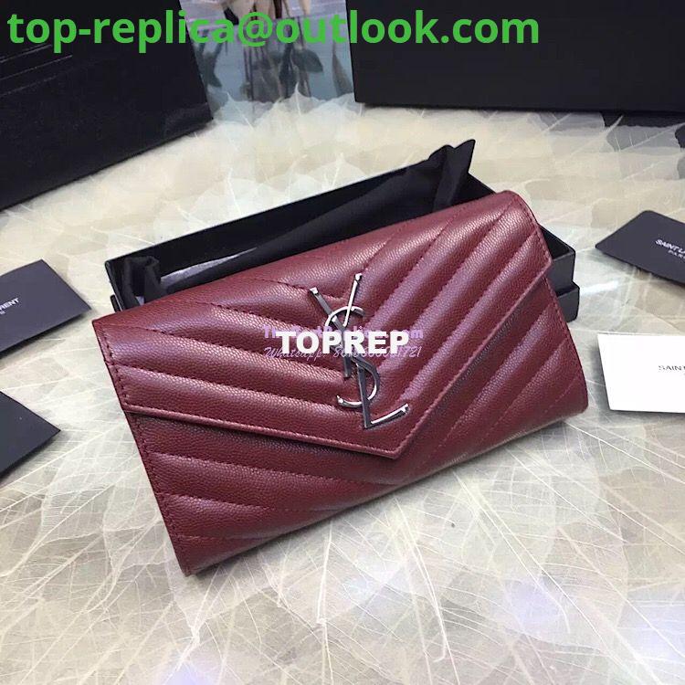 Replica YSL Saint Laurent Flap Wallet Textured Matelassé Leather 372264 Dark Red 6 Replica YSL Saint Laurent Flap Wallet Textured Matelassé Leather 372264 Dark Red 6
