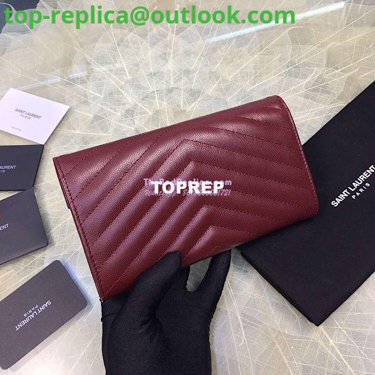 Replica YSL Saint Laurent Flap Wallet Textured Matelassé Leather 372264 Dark Red 9 Replica YSL Saint Laurent Flap Wallet Textured Matelassé Leather 372264 Dark Red 9