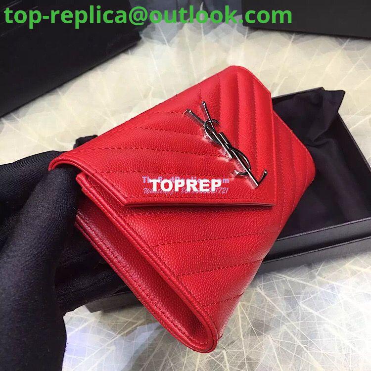 Replica YSL Saint Laurent Flap Wallet Textured Matelassé Leather 372264 Red 2 Replica YSL Saint Laurent Flap Wallet Textured Matelassé Leather 372264 Red 2