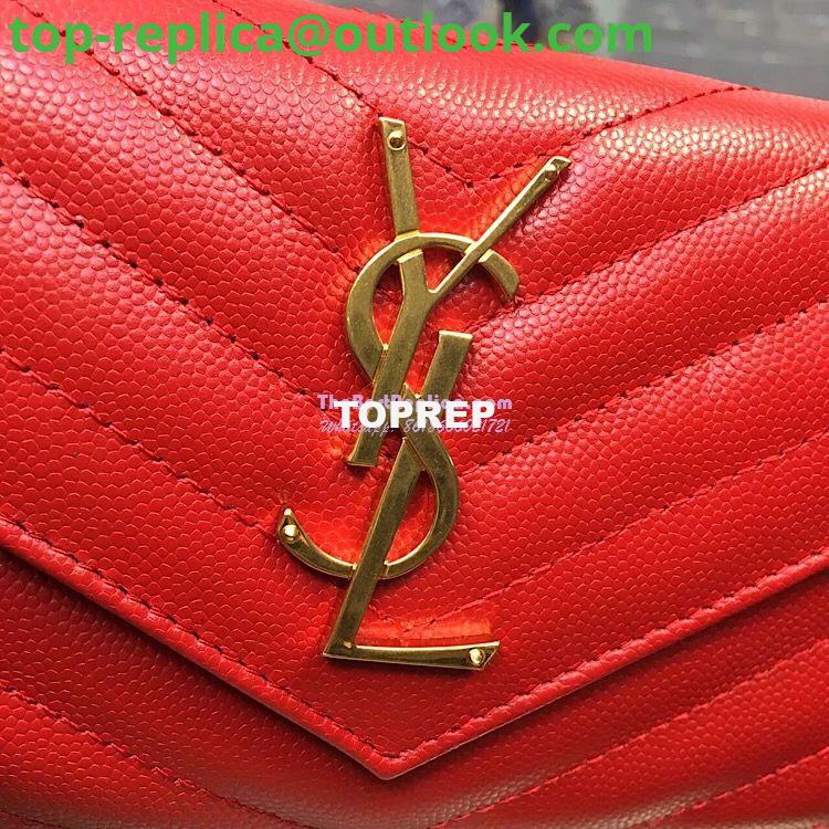 Replica YSL Saint Laurent Flap Wallet Textured Matelassé Leather 372264 Red 5 Replica YSL Saint Laurent Flap Wallet Textured Matelassé Leather 372264 Red 5