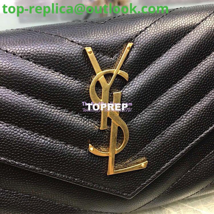 Replica YSL Saint Laurent Flap Wallet Textured Matelassé Leather 372264 Black 2 Replica YSL Saint Laurent Flap Wallet Textured Matelassé Leather 372264 Black 2