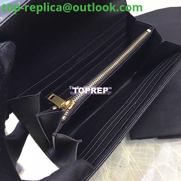 Replica YSL Saint Laurent Flap Wallet Textured Matelassé Leather 372264 Black 3 Replica YSL Saint Laurent Flap Wallet Textured Matelassé Leather 372264 Black 3