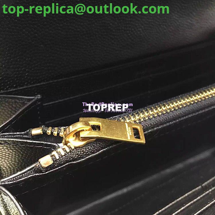 Replica YSL Saint Laurent Flap Wallet Textured Matelassé Leather 372264 Black 4 Replica YSL Saint Laurent Flap Wallet Textured Matelassé Leather 372264 Black 4