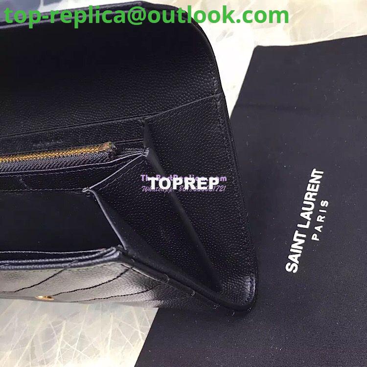 Replica YSL Saint Laurent Flap Wallet Textured Matelassé Leather 372264 Black 6 Replica YSL Saint Laurent Flap Wallet Textured Matelassé Leather 372264 Black 6