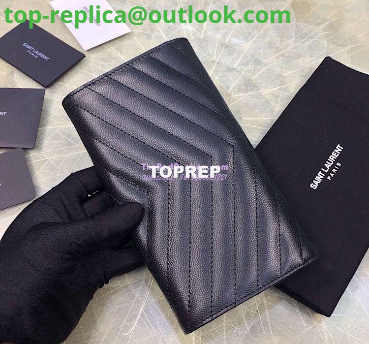 Replica YSL Saint Laurent Flap Wallet Textured Matelassé Leather 372264 Black 8 Replica YSL Saint Laurent Flap Wallet Textured Matelassé Leather 372264 Black 8