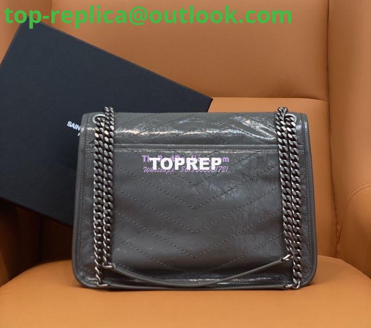 Replica YSL Saint Laurent Niki Chain Bag In Vintage Crinkled And Storm Grey Quilted Leather 498894 7 Replica YSL Saint Laurent Niki Chain Bag In Vintage Crinkled And Storm Grey Quilted Leather 498894 7
