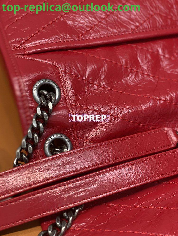 Replica YSL Saint Laurent Niki Chain Bag In Vintage Crinkled And Red Quilted Leather 498894 4 Replica YSL Saint Laurent Niki Chain Bag In Vintage Crinkled And Red Quilted Leather 498894 4