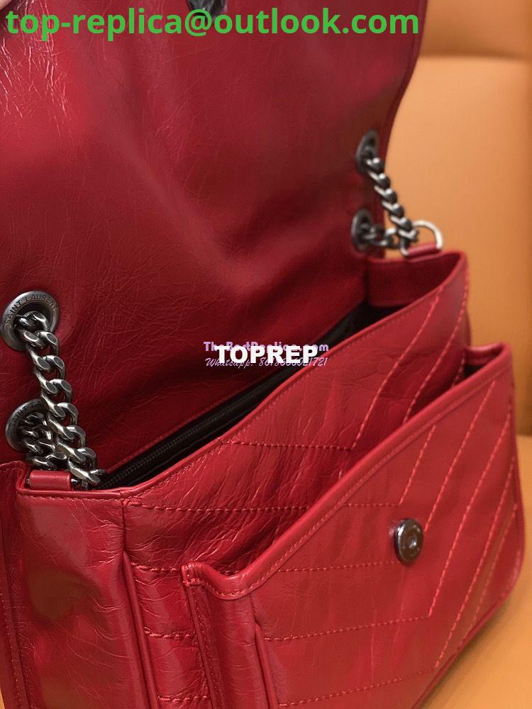 Replica YSL Saint Laurent Niki Chain Bag In Vintage Crinkled And Red Quilted Leather 498894 6 Replica YSL Saint Laurent Niki Chain Bag In Vintage Crinkled And Red Quilted Leather 498894 6